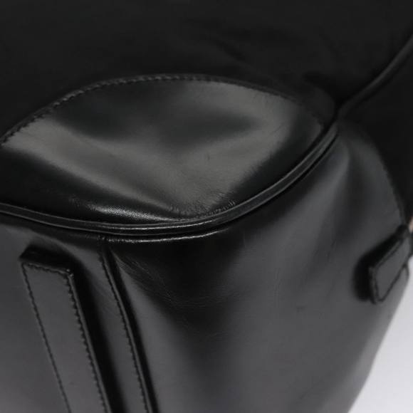 PRADA Shoulder Bag Nylon Leather Black Silver Auth 109083 - Picture 10 of 16